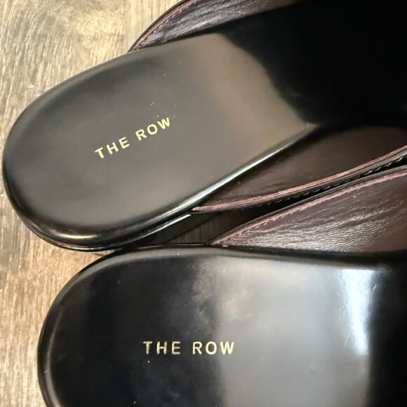 The Row Emi Flatform Slides Sleek Glossy Leather Beauty (Sz 6 / EU 36.5) - Picture 3 of 9